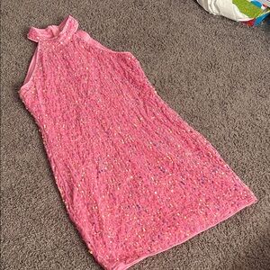 Pink Sequin Kids Formal Dress size 11/12